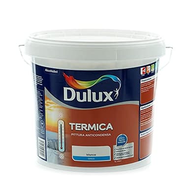 Dulux TERMICA Pittura all'acqua per Interni Termoisolante Anti Condensa Anti Umidità, 5 Litri, Bianco, 5L