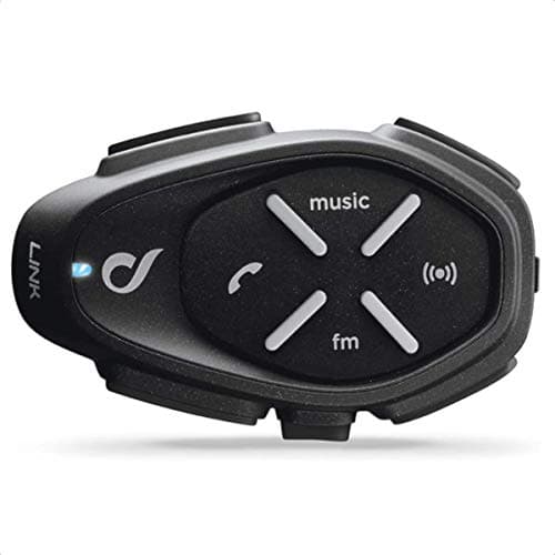 INTERPHONE LINK - Singolo - Interfono Bluetooth da Casco per Moto, Uso Pilota - Pilota, Distanza 300Mt, Autonomia Fino a 20 Ore, Mp3, GPS, Impermeabile, Universale.