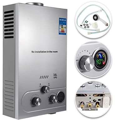 16L GPL Scaldacqua a Gas Liquefatto,Uscita Dell'acqua Calda 16 L/min,32KW Shower Water Heater Gas Bagno Riscaldatore di Acqua Calda di Induzione Riscaldatore Della Parete (16L)