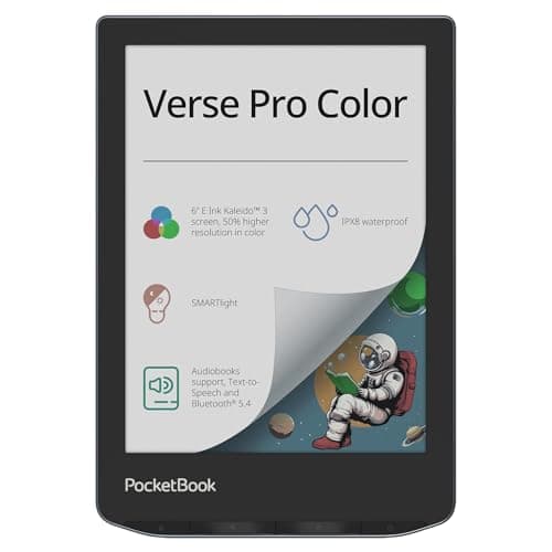 PocketBook Verse PRO Color E-Reader 6" Táctil ?Lector Ebooks Resistente al Agua Audio Libros Azul