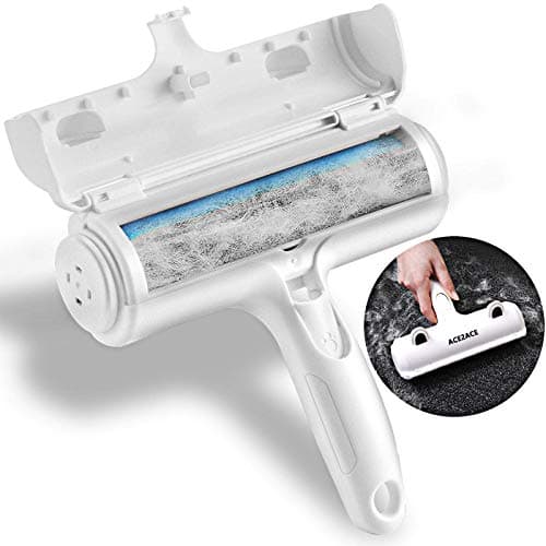 ACE2ACE Spazzola Togli Peli Animali, Spazzola Peli Cane e Gatto, Leva Peli Animali Domestici, Rimuovi e Raccogli peli Animali, Riutilizzabile Rullo Spazzola per Cuccia, Tappeti, Divani, Vestiti