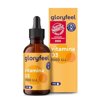 Vitamina D3 1000 UI per Goccia, 50ml (1700 Gocce), Qualità Premium, Supporta Ossa, Denti e Sistema Immunitario, Vitamina D Liquida Colecalciferolo, in Olio MCD da Noce di Cocco ad Alta Stabilità