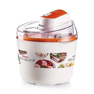 Ariete 642 Gelatiera Gran Gelato, Macchina Per Fare Il Gelato, 12 W, Capacità 1,5 L, Bianco