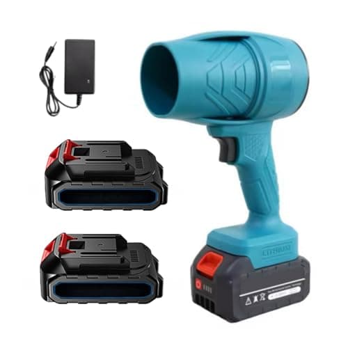 Soffiatore a Batteria, Mini Soffiatore per Foglie con Turbocompressore, Velocità dell'Aria fino a 126 km/h, Dotato di 2 Batterie da 48V 3000 mAh, Ideale per la Cura e la Manutenzione del Giardino