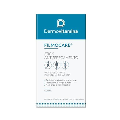Dermovitamina FILMOCARE STICK ANTISFREGAMENTO - Protezione Avanzata per la Pelle - Contro Irritazioni e Sfregamenti - Resistente all'acqua e al Sudore - 35 g