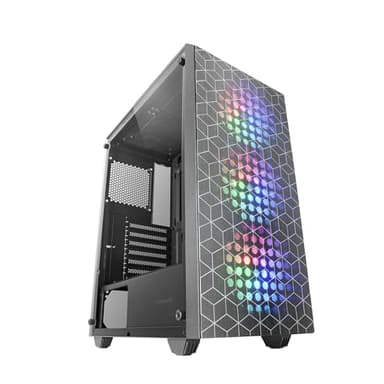Mars Gaming MC-MAG, Case Gaming ATX, Pannello Laterale Completo Vetro Temperato, Doppia Griglia Magnetica Antipolvere Anteriore + Superiore, 3x Ventole FRGB 120mm, Raffreddamento Liquido 360mm, Nero