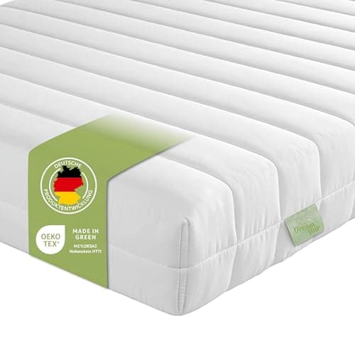 DREAMSTAR Easy Flex | Materasso ortopedico in schiuma fredda a 7 zone | certificato Öko-Tex | Grado di durezza 2 e 3 (H2 & H3) | Materasso arrotolabile 16 cm | Made in EU I 160 x 200 cm, Bianco