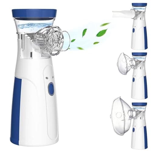 AEROSOL PORTATILE SILENZIOSO - Macchina aerosol bambini silenzioso ad ultrasuoni ideale anche per adulti e neonato. Un apparecchio nebulizzatore aerosol portatile senza fili a batteria ingresso USB-C