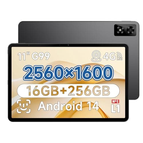 ALLDOCUBE Android 14 Tablet 11 pollici, 2560x1600 Display 2.5K, Helio G99 Octa-Core iPlay70 Pro con 4 Altoparlanti, 16GB+256GB/TF 1TB, 4G LTE+5G WiFi+BT5.2, 7000mAh, Widevine L1 NFE, GPS, Sblocco Viso