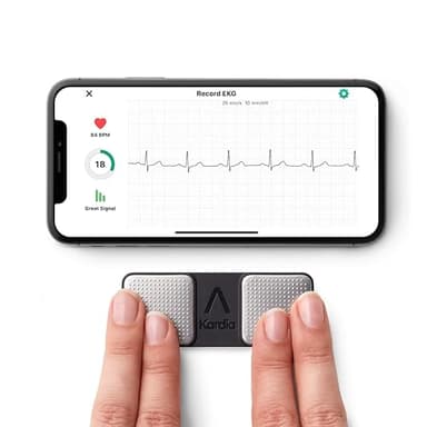 AliveCor KardiaMobile 1L ECG Portatile | Individua Fibrillazione Atriale, Bradicardia, Tachicardia o il ritmo cardiaco normale in soli 30 secondi direttamente sul tuo telefono | Distribuito da OMRON