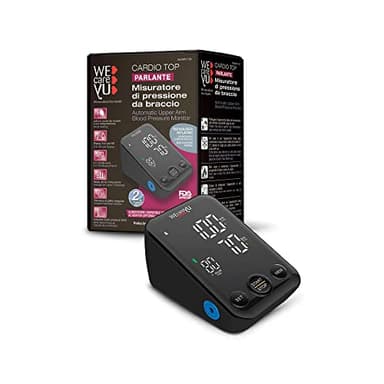WECAREYU Misuratore Pressione da Braccio Cardio TOP con Lettura Vocale e Memorizzazione, Bracciale 22-40 cm, Rilevamento Battito Irregolare, Certificazione FDA
