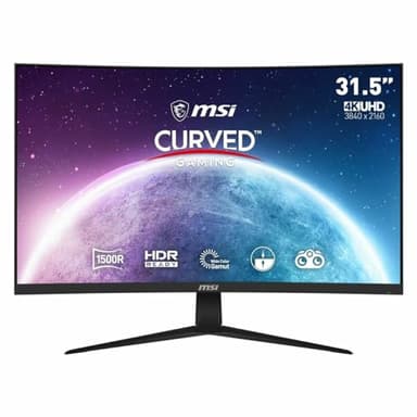 MSI G321CUV 31.5" Monitor Gaming Curvo, 3840x2160 (4K UHD), 60Hz ,4ms, angolo di visione di 178°, HDR Ready, Anti-sfarfallio, VESA
