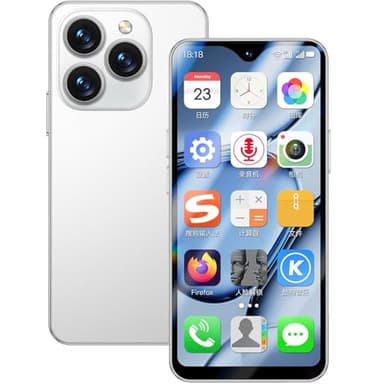 Hipipooo mini smartphone sbloccato mini telefono 4G da 4,3 pollici, doppia SIM 4G, batteria 2750mAh, fotocamera da 2 MP+13 MP, riconoscimento facciale, Android 8.1, 2 GB+16 GB(XS18Pro Max-bianco)