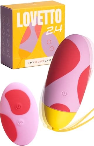 MySecretCase Ovetto Vibrante Donna Telecomando - Vibratoreper Donna Professionale Comando a Distanza, Vibratore Wireless Sessuali, Vibratoriper Coppie Telecomandato Piccolo (maculato)
