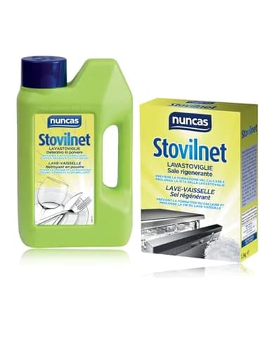 Nuncas Stovilnet Lavastoviglie Detersivo in Polvere - 1.2 Kg & Stovilnet Lavastoviglie Sale rigenerante - 1,5kg