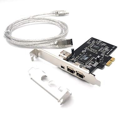 Pardarsey PCIe 3 porte 1394A Firewire Scheda di espansione PCI Express (1x) su adattatore esterno IEEE 1394 (2 x 6 pin + 1 x 4 pin) con supporto a basso profilo per PC desktop e connettore DV