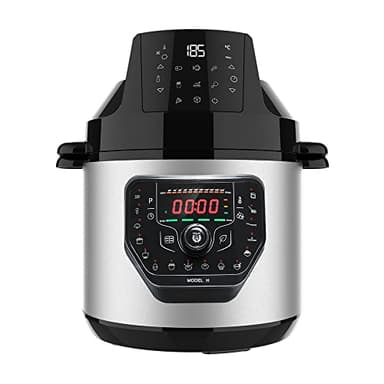 Cecotec Pentola programmabile con testa friggitrice ad aria GM H Fry. Robot da cucina multifunzione, 6 litri capacità, coperchio avanzato, programmabile 24h, temperatura regolabile.