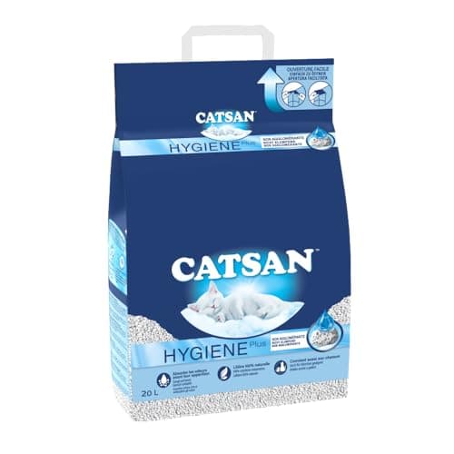 Catsan Hygiene Plus Lettiera Non Agglomerante per Gatti, Efficace Controllo Odori, 20 Litri