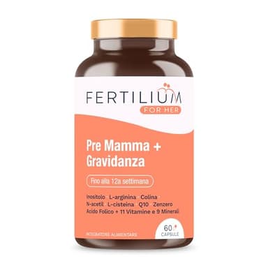 Fertilium Vitamine PreMamma Gravidanza - Acido Folico per Rimanere Incinta + Inositolo - Multivitaminico Donna con 11 Prenatal Vitamins + 9 Minerali - Integratore Fertilità + Concepimento - 60 Capsule