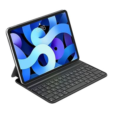 HOU Tastiera Bluetooth per iPad Air 6a/5a/4a/Pro 11, Air 11 Pollici(M3/M2, 2025/2024), Custodia in Ecopelle con Tastiera, Angolo Ergonomico, Disposizione ltaliana, Nero