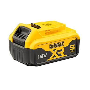 DeWalt Batteria 18V 5.0 Ah XR Litio: Maggiore Autonomia, Indicatore LED, Protezione Avanzata, Compatibile con Sistema 18V XR, DCB184-XJ