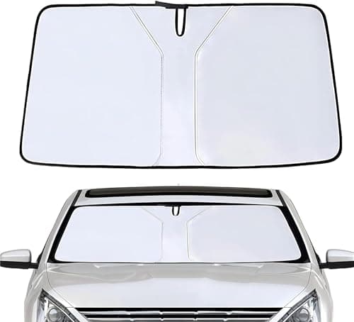 NEFLUM Parasole Auto Parabrezza per Hyundai Kona 2017-2022, Parasole per Auto Interno, Coprisole Auto Contro i Raggi UV, Parasole Parabrezza,Parasole per Macchina,Silver