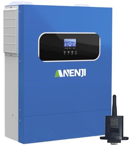 Aninerel 11KW Inverter ibrido 48V, 2 Ingressi FV, Funziona Senza Batteria, Inverter a Onda Sinusoidale Pura (WiFi/BMS), FV 60-500VDC, In Grado Di Immettere Energia In Rete, Con Modulo WiFi