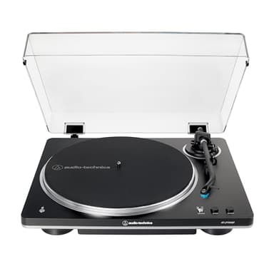 Audio-Technica AT-LP70XBT Giradischi wireless completamente automatico con trasmissione a cinghia( Nero/Argento)