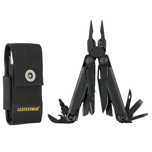 LEATHERMAN Surge - Attrezzo Multifunzione Tascabile di Alta Qualità con 21 Pratici Strumenti - Multiattrezzo di Base per Fai da Te, Attività Outdoor e Campeggio - Con Fodero in Nylon - Nero