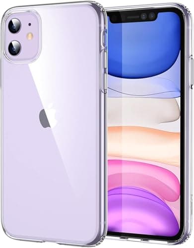 Cover compatibile con iPhone 11, Trasparente Custodia in TPU, Antiurto e Sottile in Silicone, Resistente all'ingiallimento, protettiva.