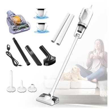 LRF-yxkj Aspira E Lava Pavimenti Casa 5 in 1 Portatile, 200ml Serbatoio dell’acuqa, Aspira Lava Asciuga Pavimenti per Pulizia Domestica/Capelli/Polvere/Lavapavimenti
