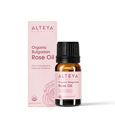 Alteya USDA Olio di rosa bulgara biologico Rosa Damascena Otto Miscela di oli essenziali multiuso Eccellente per aromaterapia, fragranze, cura della pelle e massoterapia 10 ml