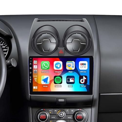 2G + 64G CAMECHO Android 13 Auto radio per Nissan Qashqai J10 2006-2016 Wireless CarPlay Android Auto, 9" Touch Screen con WiFi Mirror Link GPS Bluetooth FM/RDS SWC + Fotocamera Posteriore