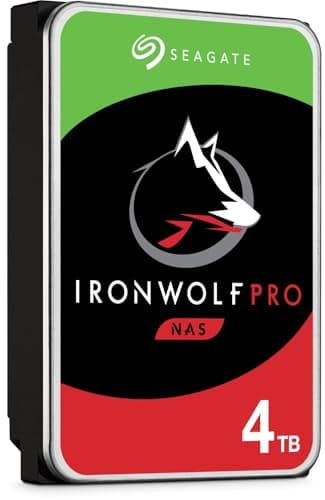 Seagate IronWolf PRO 4TB Interne Festplatte CMR 3.5 Zoll SATA III 256 MB, ST4000NE001 (Ricondizionato)