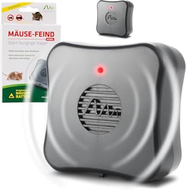 Gardigo® Repellente Mobile per Topi - 2 Pezzi | Repellente per Topi a Ultrasuoni Contro Topi e Ratti | Ultrasuoni per Topi | Area di Azione Fino a ca.40m² | Dissuasore per Topi a Ultrasuoni