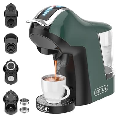 KOTLIE EM-308A macchina da caffè multifunzionale, compatibile con varie marche di caffè in capsule/ESE (44 mm)/caffè in polvere, supporta la preparazione di caffè freddo