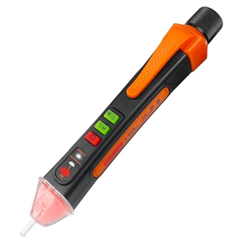 Gvolatee Cercafase Senza Contatto, Cerca Fase Elettronico Professionale, Penna Tester di Tensione e Corrente, Rilevatore di Fase con Allarme del Cicalino, Sensibilità Regolabile 12-1000V/48V-1000V