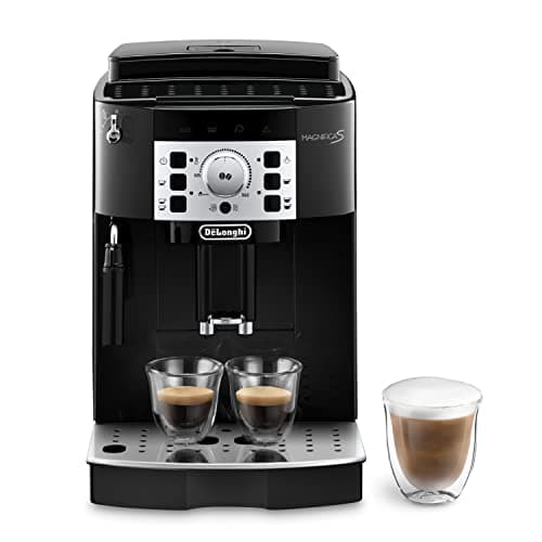 De'Longhi Magnifica S ECAM22.110.B, Macchina da caffè Automatica, Chicchi macinati al momento, 4 Bevande One Touch, Montalatte classico, Spegnimento Programmabile, Nero