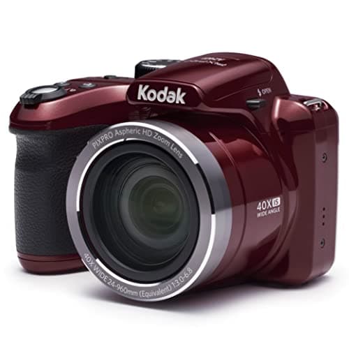 KODAK Pixpro AZ401 - Fotocamera Digitale Bridge 16 MP, Registrazione Video, Grandangolo 24 mm, Schermo LCD 7,6 cm, Panorama 180° - Rosso