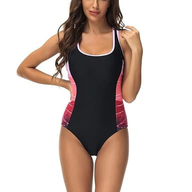 Sweetneed chida yi Costumi da Bagno Interi Donna con Scollo U Sportivo Costumi Interi Costume da Mare Spiaggia Piscina Sexy Costume da Bagno Intero Donna di Moda Beachwear
