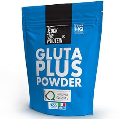 GLUTAMMINA in Polvere Certificata Kyowa® 700g Rock The Protein® • L Glutammina Pura per Recupero Muscolare • Integratore Post Workout di Aminoacidi Essenziali In Polvere per Massa Muscolare