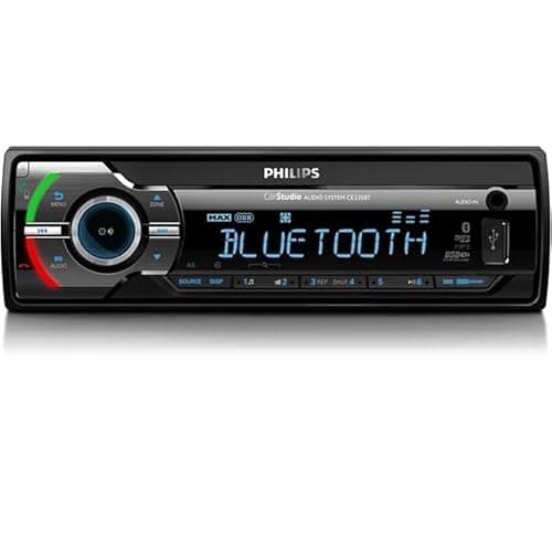 Philips CE235BT Autoradio Bluetooth + EDR Mechanic Free - Autoradio, Vivavoce, Lettore MP3 e USB/SDHC, Equalizzatore, Sintonizzazione Automatica Digitale, Plug & Play (FM/AM)