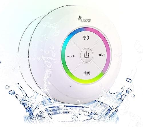 LEICKE Altoparlante da doccia Bluetooth, altoparlante Bluetooth, altoparlante da doccia, antipolvere, vapore, impermeabile, con ventosa, piccolo altoparlante wireless portatile per bagno,ecc.