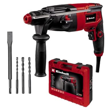 Einhell Tassellatore TC-RH 620 4F Kit (620 W, percussione pneumatica, forza di percussione 2,2 J, tassellatura, foratura, scalpellatura con e senza fissaggio, SDS-Plus, blocco interruttore)
