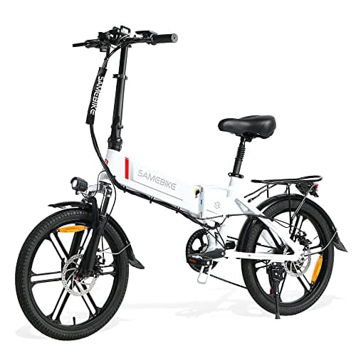 SAMEBIKE Bicicletta Elettrica per Adulti 20'',Pieghevole Bici Elettrica con Pedalata Assistita,City E-bike Unisex Adulto,Batteria Rimovibile 48V10.4AH,Bici Elettriche per Shimano 7 Velocità Uomo/Donna