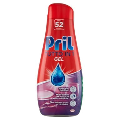 Pril Gel All In One Detersivo Lavastoviglie Liquido Multi-Azione Sporco Difficile, Confezione da 936 ml