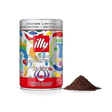 illy Caffè macinato per espresso Tostato CLASSICO, Pascale Marthine Tayou, 12 Barattoli da 250 grammi
