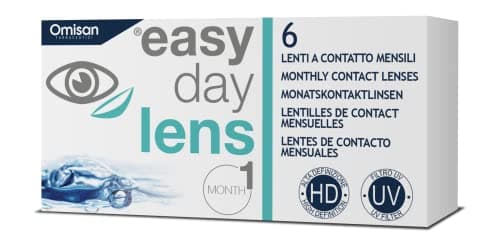 Easy Day Lens, 6 Lenti A Contatto Mensili per la correzione della miopia, -3,50