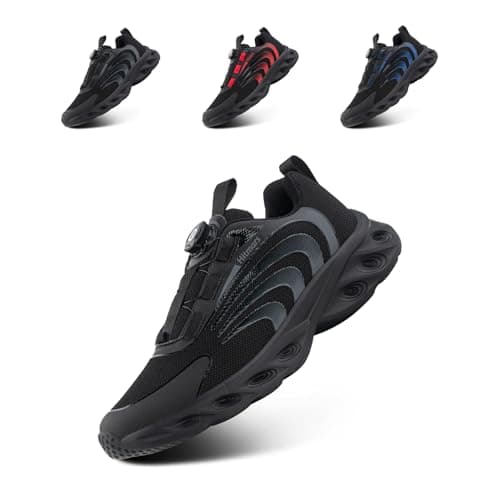 Hitmars Scarpe da Ginnastica Uomo Scarpe Running Uomo Leggere Traspiranti Scarpe da Corsa Sportive Tennis Jogging Outdoor Fitness Sneaker A Nero 44