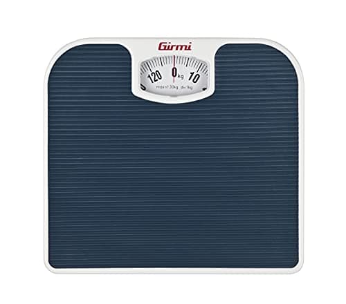 Girmi BP02 Bilancia Pesapersone Meccanica Analogica, 1 Kg/130 Kg, Quadrante grande, Pedana antiscivolo, Facile lettura, Design Vintage, Blu